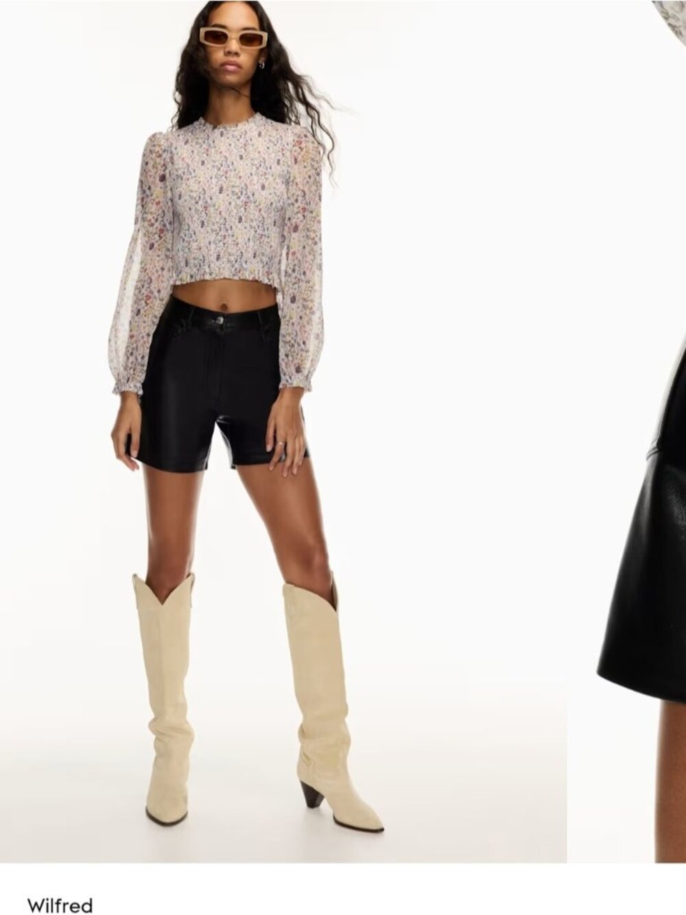 Aritzia Mercury High Waist Faux Leather Shorts